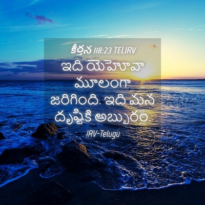 Picture 04 - కీర్తన 118:23 TELIRV - ఇది యెహోవా మూలంగా - Bible Verse Picture