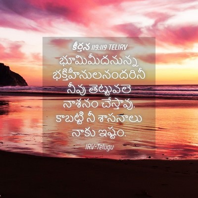 Picture 04 - కీర్తన 119:119 TELIRV - భూమిమీదనున్న - Bible Verse Picture