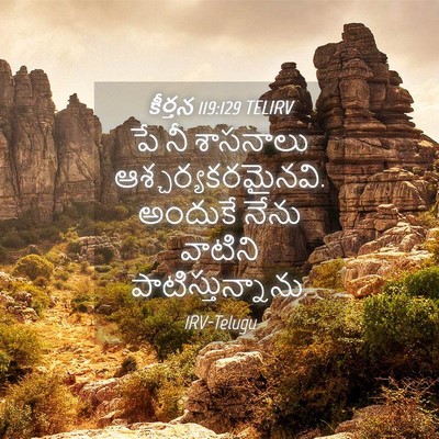 Picture 04 - కీర్తన 119:129 TELIRV - పే నీ శాసనాలు - Bible Verse Picture