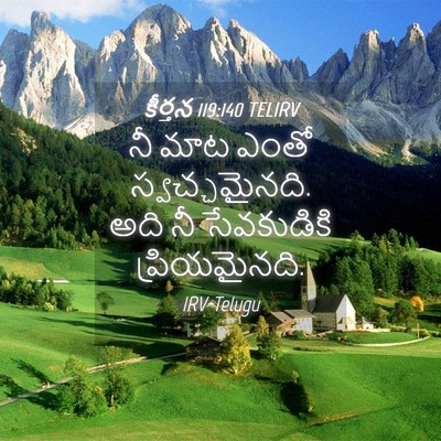 Picture 04 - కీర్తన 119:140 TELIRV - నీ మాట ఎంతో - Bible Verse Picture