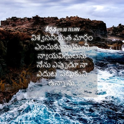 Picture 04 - కీర్తన 119:30 TELIRV - విశ్వసనీయత మార్గం - Bible Verse Picture