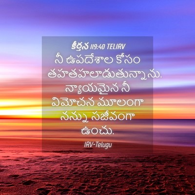 Picture 04 - కీర్తన 119:40 TELIRV - నీ ఉపదేశాల కోసం - Bible Verse Picture