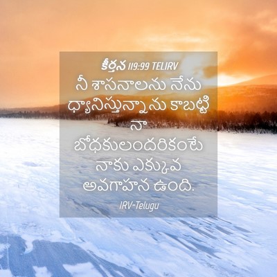 Picture 04 - కీర్తన 119:99 TELIRV - నీ శాసనాలను నేను - Bible Verse Picture