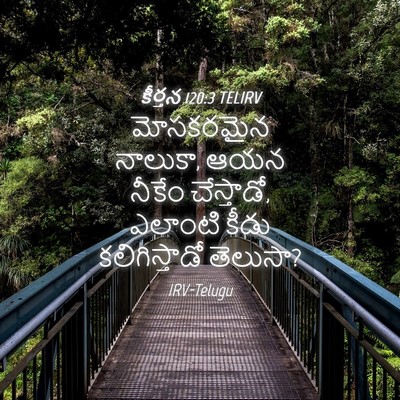 Picture 04 - కీర్తన 120:3 TELIRV - మోసకరమైన నాలుకా, - Bible Verse Picture