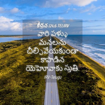 Picture 04 - కీర్తన 124:6 TELIRV - వారి పళ్ళు మనలను - Bible Verse Picture