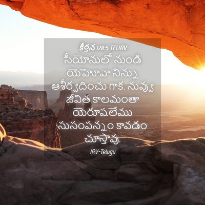 Picture 04 - కీర్తన 128:5 TELIRV - సీయోనులో నుండి - Bible Verse Picture