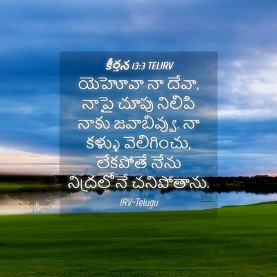 Picture 04 - కీర్తన 13:3 TELIRV - యెహోవా నా దేవా, - Bible Verse Picture