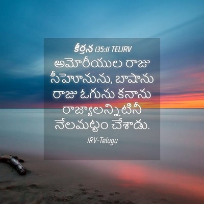 Picture 04 - కీర్తన 135:11 TELIRV - అమోరీయుల రాజు - Bible Verse Picture