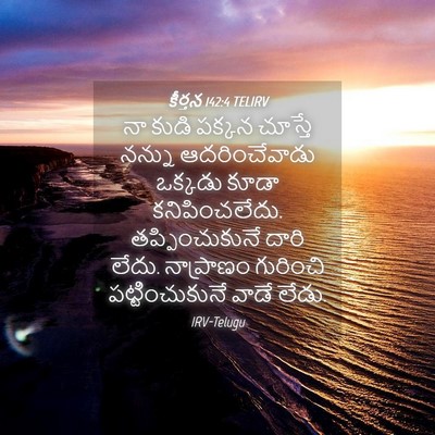 Picture 04 - కీర్తన 142:4 TELIRV - నా కుడి పక్కన - Bible Verse Picture