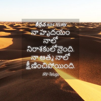 Picture 04 - కీర్తన 143:4 TELIRV - నా హృదయం నాలో - Bible Verse Picture
