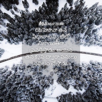 Picture 04 - కీర్తన 145:17 TELIRV - యెహోవా తన - Bible Verse Picture