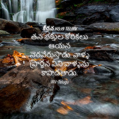 Picture 04 - కీర్తన 145:19 TELIRV - తన భక్తుల కోరికలు - Bible Verse Picture