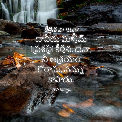 Picture 04 - కీర్తన 16:1 TELIRV - దావీదు మిఖ్తీమ్ - Bible Verse Picture