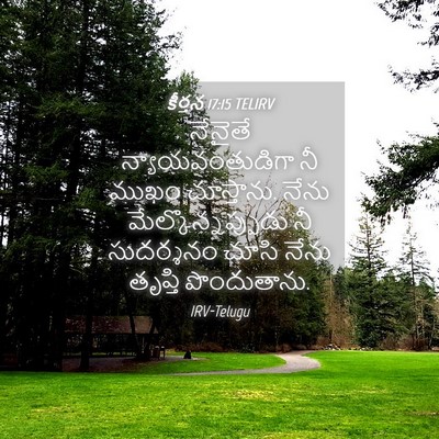 Picture 04 - కీర్తన 17:15 TELIRV - నేనైతే - Bible Verse Picture