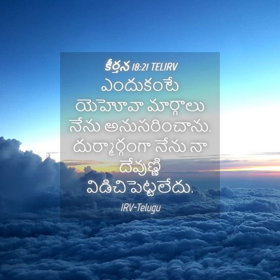 Picture 04 - కీర్తన 18:21 TELIRV - ఎందుకంటే యెహోవా - Bible Verse Picture