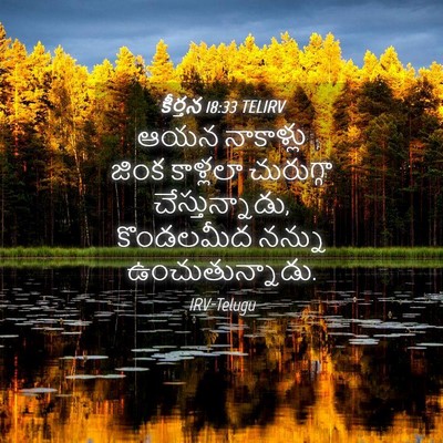 Picture 04 - కీర్తన 18:33 TELIRV - ఆయన నాకాళ్లు జింక - Bible Verse Picture