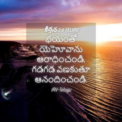 Picture 04 - కీర్తన 2:11 TELIRV - భయంతో యెహోవాను - Bible Verse Picture
