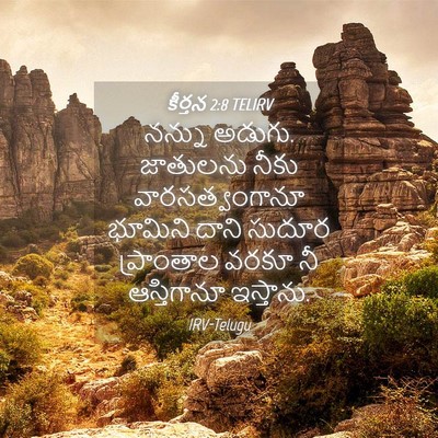 Picture 04 - కీర్తన 2:8 TELIRV - నన్ను అడుగు. - Bible Verse Picture