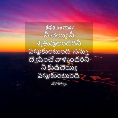 Picture 04 - కీర్తన 21:8 TELIRV - నీ చెయ్యి నీ - Bible Verse Picture