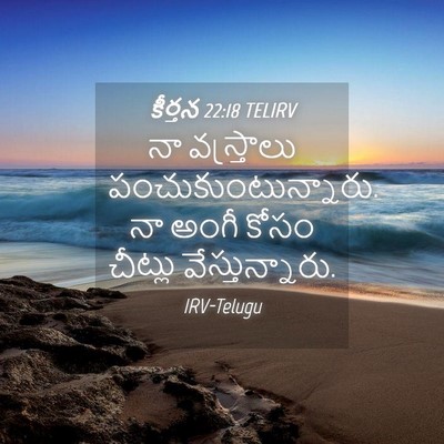 Picture 04 - కీర్తన 22:18 TELIRV - నా వస్త్రాలు - Bible Verse Picture