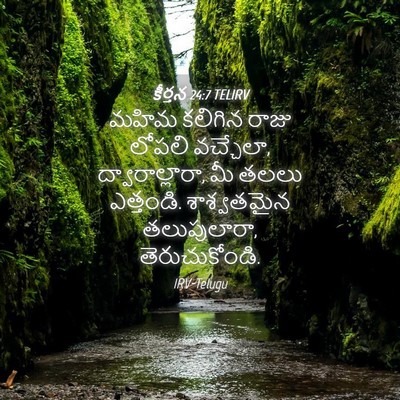 Picture 04 - కీర్తన 24:7 TELIRV - మహిమ కలిగిన రాజు - Bible Verse Picture