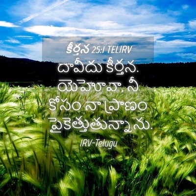 Picture 04 - కీర్తన 25:1 TELIRV - దావీదు కీర్తన. - Bible Verse Picture