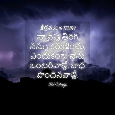 Picture 04 - కీర్తన 25:16 TELIRV - నా వైపు తిరిగి - Bible Verse Picture