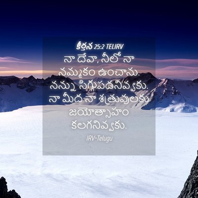 Picture 04 - కీర్తన 25:2 TELIRV - నా దేవా, నీలో నా - Bible Verse Picture