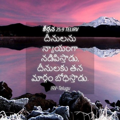 Picture 04 - కీర్తన 25:9 TELIRV - దీనులను న్యాయంగా - Bible Verse Picture