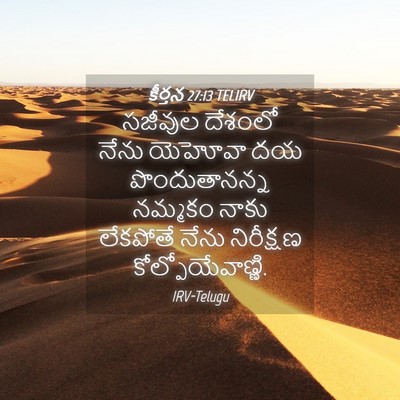 Picture 04 - కీర్తన 27:13 TELIRV - సజీవుల దేశంలో - Bible Verse Picture
