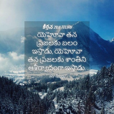 Picture 04 - కీర్తన 29:11 TELIRV - యెహోవా తన ప్రజలకు - Bible Verse Picture