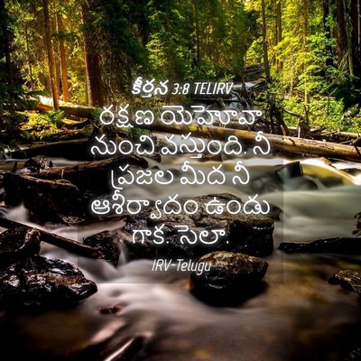 Picture 04 - కీర్తన 3:8 TELIRV - రక్షణ యెహోవా - Bible Verse Picture
