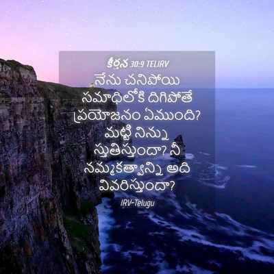 Picture 04 - కీర్తన 30:9 TELIRV - నేను చనిపోయి - Bible Verse Picture