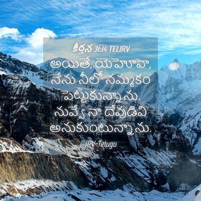 Picture 04 - కీర్తన 31:14 TELIRV - అయితే, యెహోవా, నేను - Bible Verse Picture