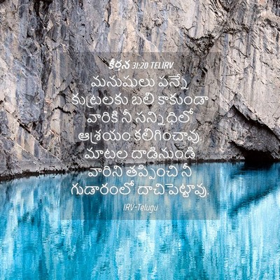 Picture 04 - కీర్తన 31:20 TELIRV - మనుషులు పన్నే - Bible Verse Picture