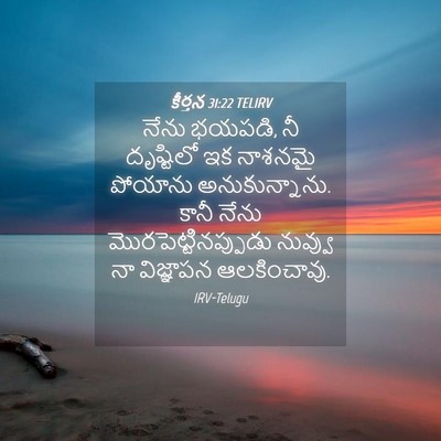 Picture 04 - కీర్తన 31:22 TELIRV - నేను భయపడి, నీ - Bible Verse Picture