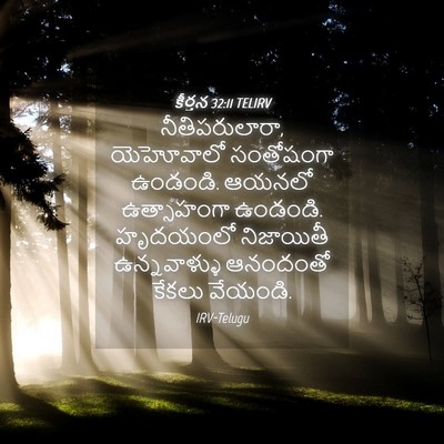 Picture 04 - కీర్తన 32:11 TELIRV - నీతిపరులారా, - Bible Verse Picture