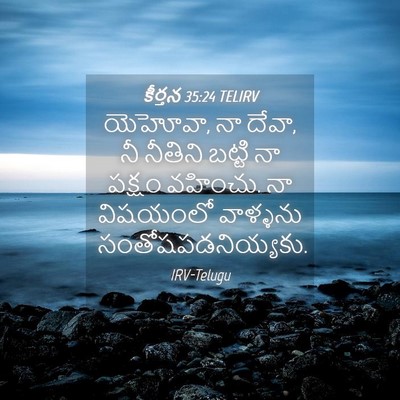 Picture 04 - కీర్తన 35:24 TELIRV - యెహోవా, నా దేవా, నీ - Bible Verse Picture