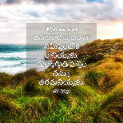 Picture 04 - కీర్తన 36:11 TELIRV - అహంకారి పాదం నా - Bible Verse Picture