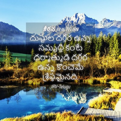 Picture 04 - కీర్తన 37:16 TELIRV - దుష్టుల దగ్గర - Bible Verse Picture