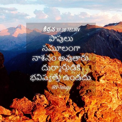 Picture 04 - కీర్తన 37:38 TELIRV - పాపులు సమూలంగా - Bible Verse Picture