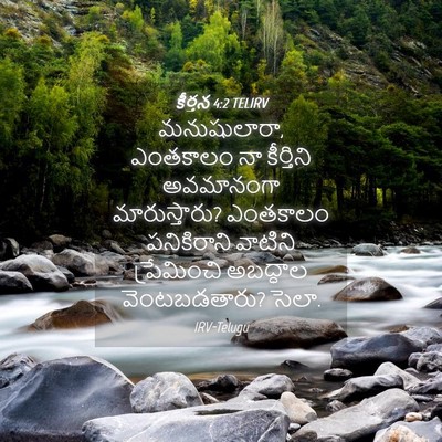 Picture 04 - కీర్తన 4:2 TELIRV - మనుషులారా, - Bible Verse Picture