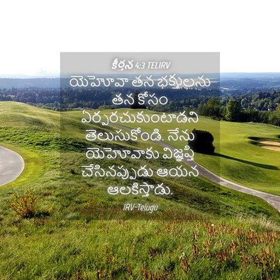Picture 04 - కీర్తన 4:3 TELIRV - యెహోవా తన - Bible Verse Picture