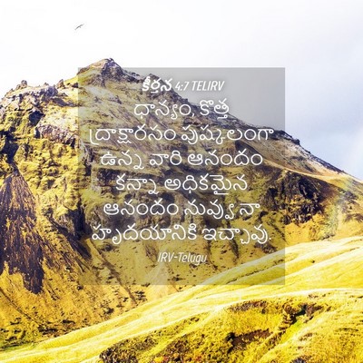 Picture 04 - కీర్తన 4:7 TELIRV - ధాన్యం, కొత్త - Bible Verse Picture