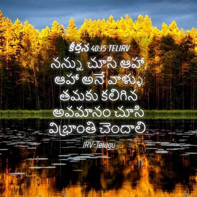 Picture 04 - కీర్తన 40:15 TELIRV - నన్ను చూసి ఆహా, ఆహా - Bible Verse Picture