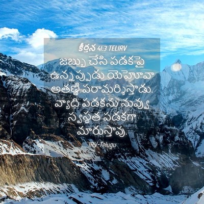 Picture 04 - కీర్తన 41:3 TELIRV - జబ్బు చేసి పడకపై - Bible Verse Picture