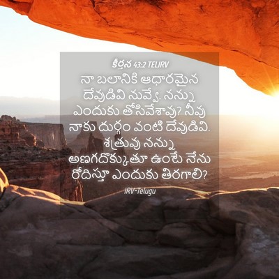 Picture 04 - కీర్తన 43:2 TELIRV - నా బలానికి - Bible Verse Picture