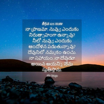 Picture 04 - కీర్తన 43:5 TELIRV - నా ప్రాణమా, నువ్వు - Bible Verse Picture
