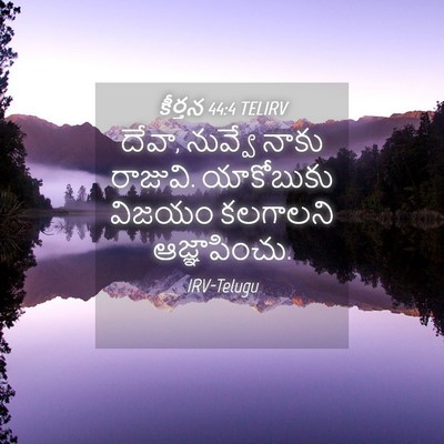 Picture 04 - కీర్తన 44:4 TELIRV - దేవా, నువ్వే నాకు - Bible Verse Picture