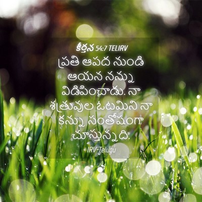 Picture 04 - కీర్తన 54:7 TELIRV - ప్రతి ఆపద నుండి - Bible Verse Picture